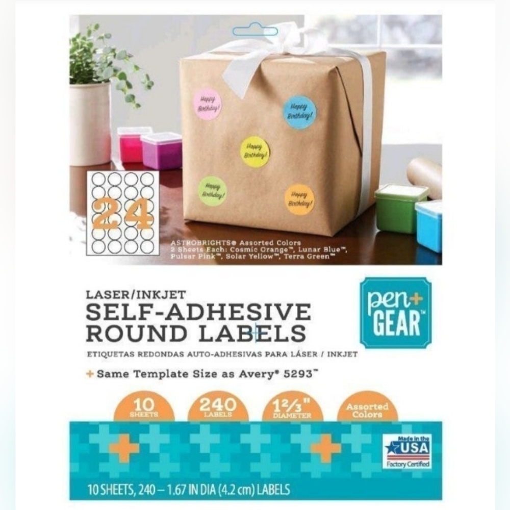 ⭐️5 for 20⭐️ PEN+GEAR Self-Adhesive Round Labels